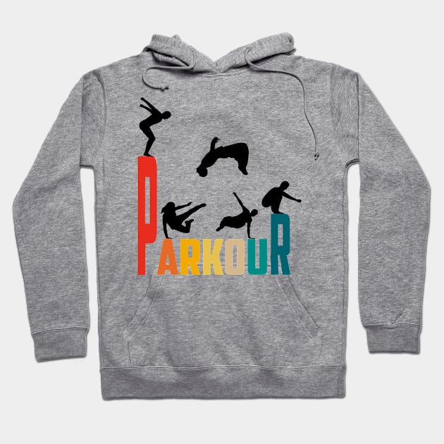 Parkour retro style Hoodie by T-Shirt Sculptor